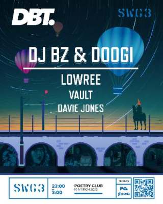 DBT. DJ Bz & Doogi, Lowree, Vault, Davie Jones flyer, 10.03.23